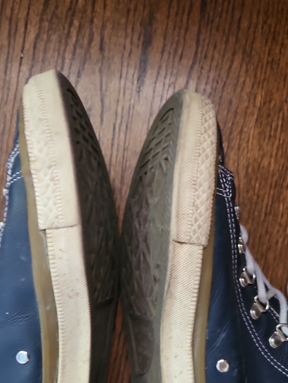 Converse Men's Navy Leather High-Top Sneakers - Picture 6 of 9